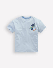 Front & Back Graphic T-shirt-Niagra Mist Surfing Shark / Boden