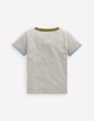 Ringer T-shirt-Grey Marl / Boden On sale