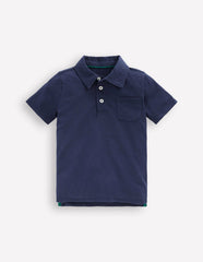 Slub Polo Shirt-Blue Marl / Boden Sale