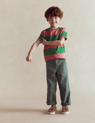 Everyday Short Sleeve T-Shirt-Shamrock Green/Chintz Pink / Boden Outlet