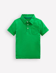 Slub Polo Shirt-Highland Green / Boden