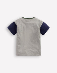 Relaxed Ripstop Pocket T-shirt-Grey Marl / Boden Online