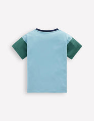 Relaxed Ripstop Pocket T-shirt-Glacier Lake/Koi/Blue Spruce / Boden Online