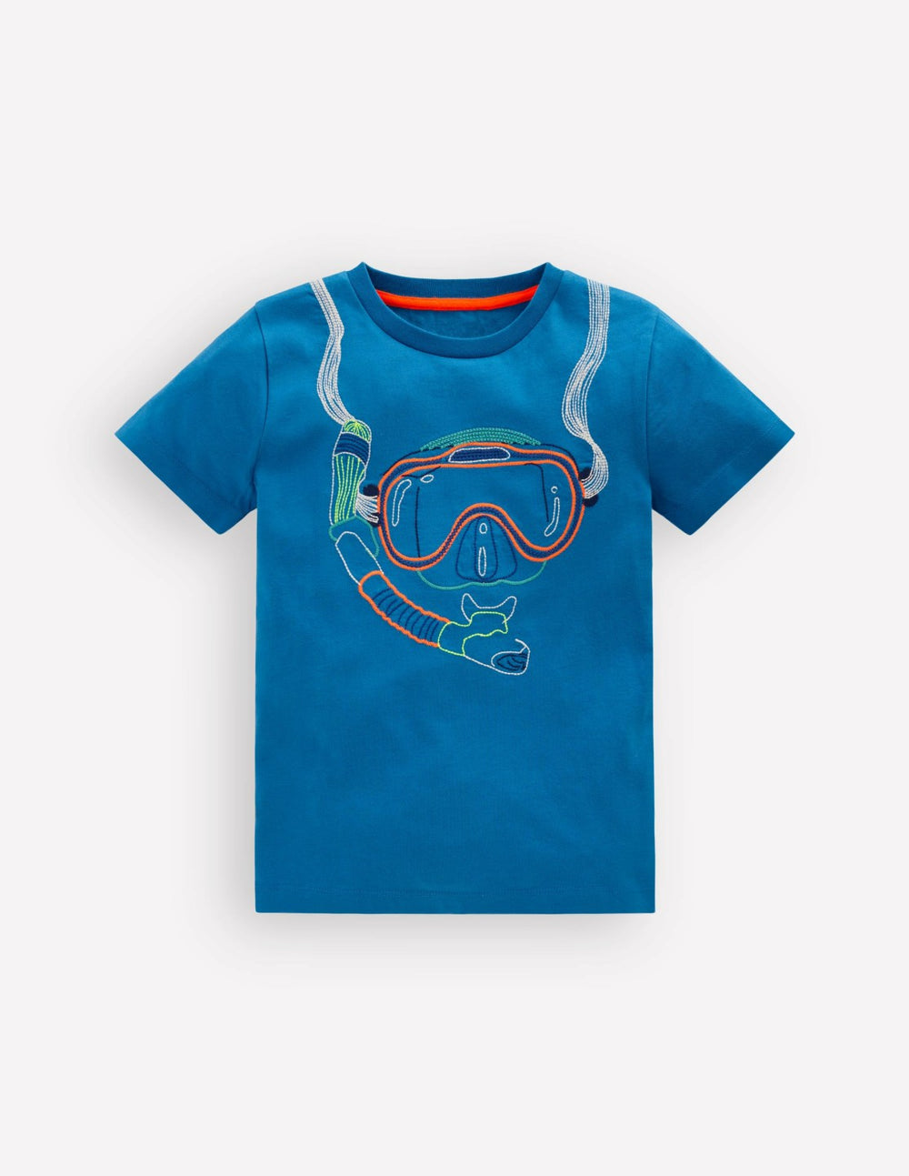 Linear Stitch T-shirt-Brilliant Blue Snorkel / Boden Outlet