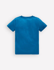 Linear Stitch T-shirt-Brilliant Blue Snorkel / Boden Outlet