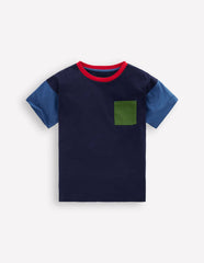 Relaxed Ripstop Pocket T-shirt-Delft/Artichoke/Medieval / Boden Discount