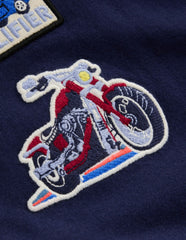 Short Sleeve Badge T-shirt-College Navy Cars / Boden us