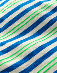Textured Striped T-shirt-Soft Ivory / Blue / Green / Boden Outlet