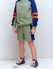 Colourblock Shorts-Green Colourblock / Boden Sale