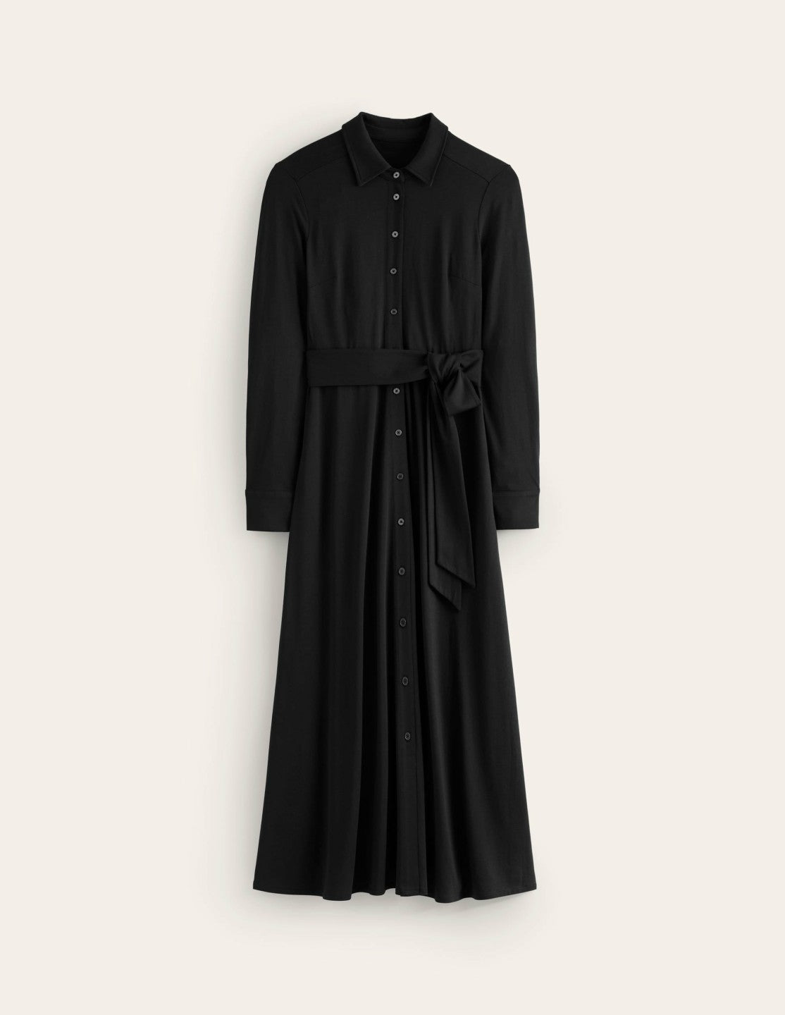 Marcia Jersey Shirt Dress-Black / Boden Sale