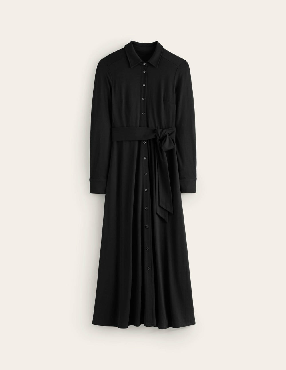 Marcia Jersey Shirt Dress-Black / Boden Sale