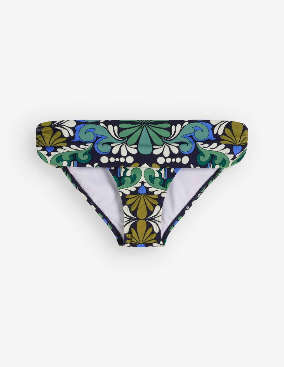 Classic Fold Bikini Bottoms-French Navy, Bloom Tapestry / Boden us