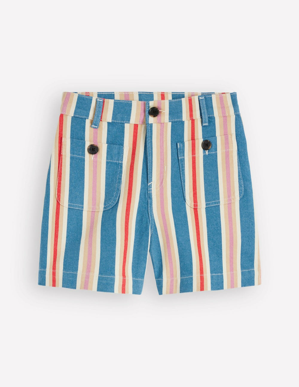 Primrose Denim Shorts-Stripe / Boden