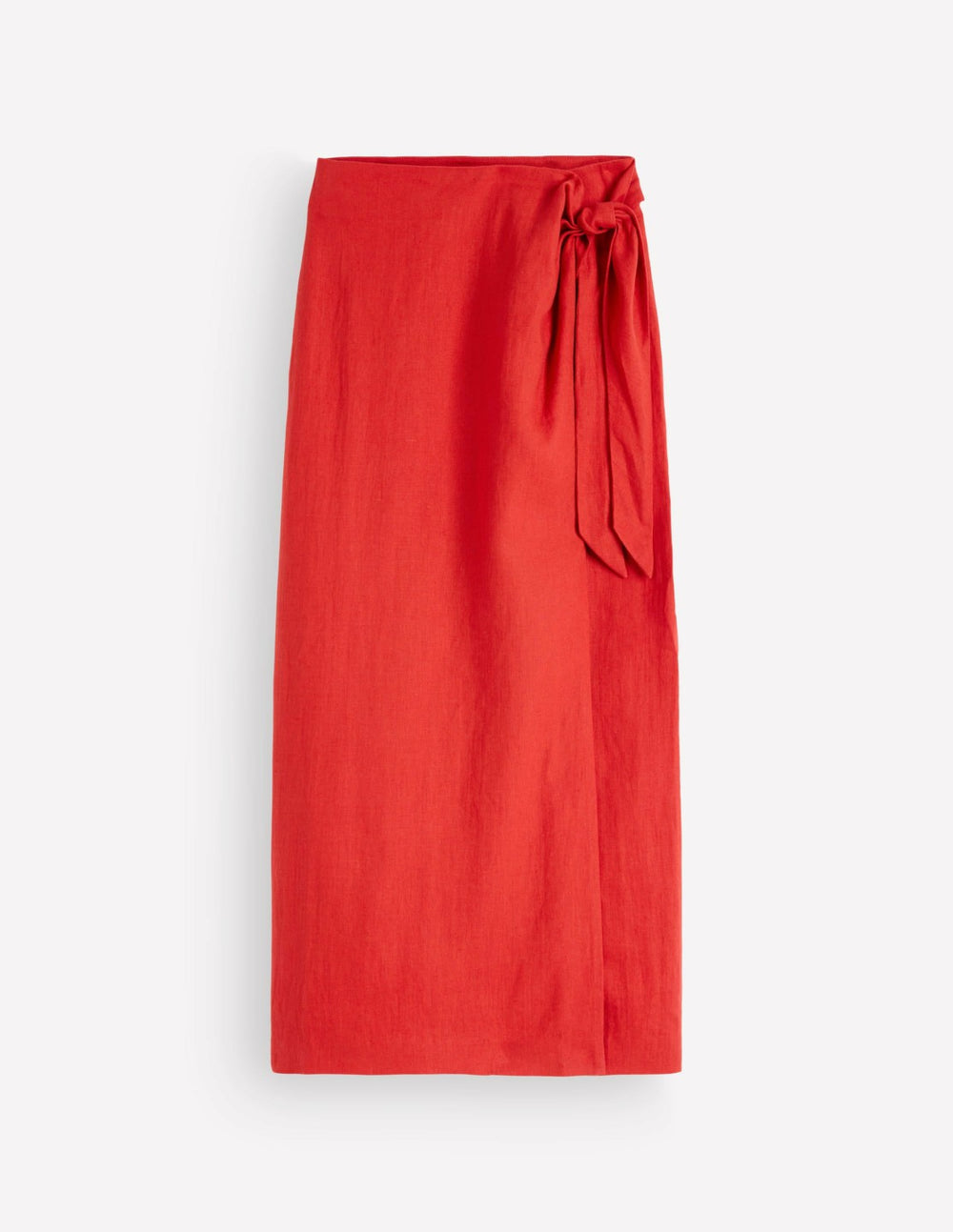 Dimitra Linen Column Skirt-Red Coral / Boden Sale