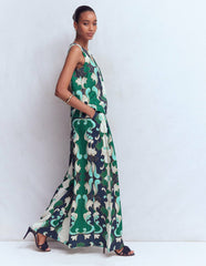 Regent Wide Leg Pants-Ivory, Foliage Whirl / Boden Online