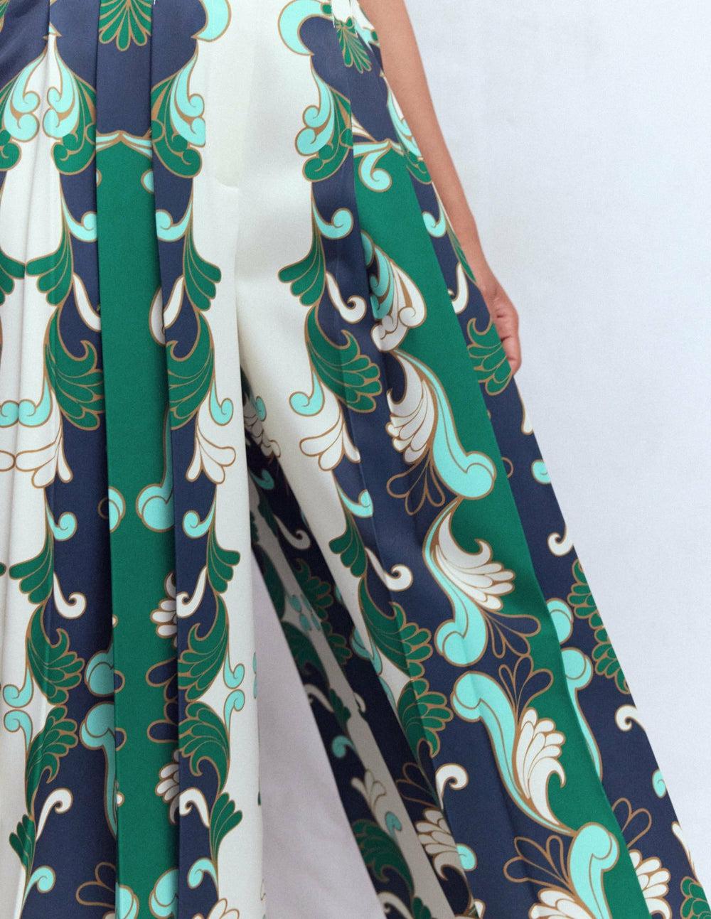 Regent Wide Leg Pants-Ivory, Foliage Whirl / Boden Online