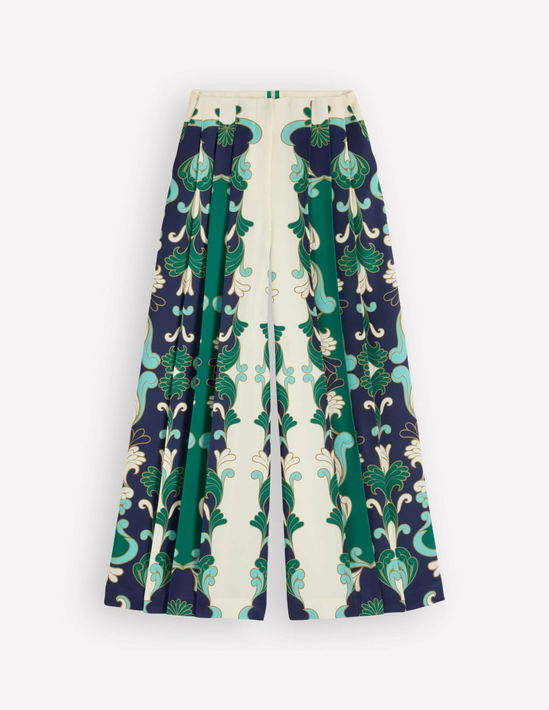Regent Wide Leg Pants-Ivory, Foliage Whirl / Boden Online