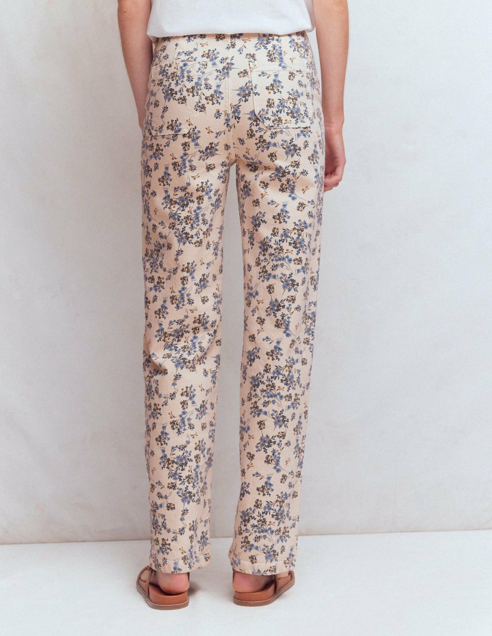 Straight Leg Pocket Jeans-Ivory Floral / Boden Discount