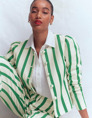Salisbury Jacket-Ivory, Fresh Green Stripe / Boden us