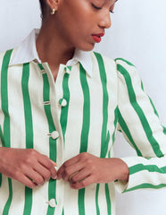 Salisbury Jacket-Ivory, Fresh Green Stripe / Boden us