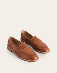 Nya Penny Loafers-Tan Burnished Leather / Boden Online