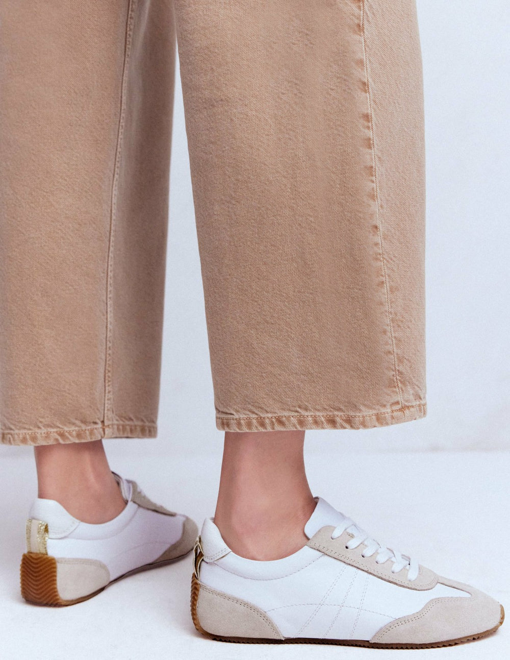 Delphine Slim Sole Trainers-White Mix / Boden Outlet