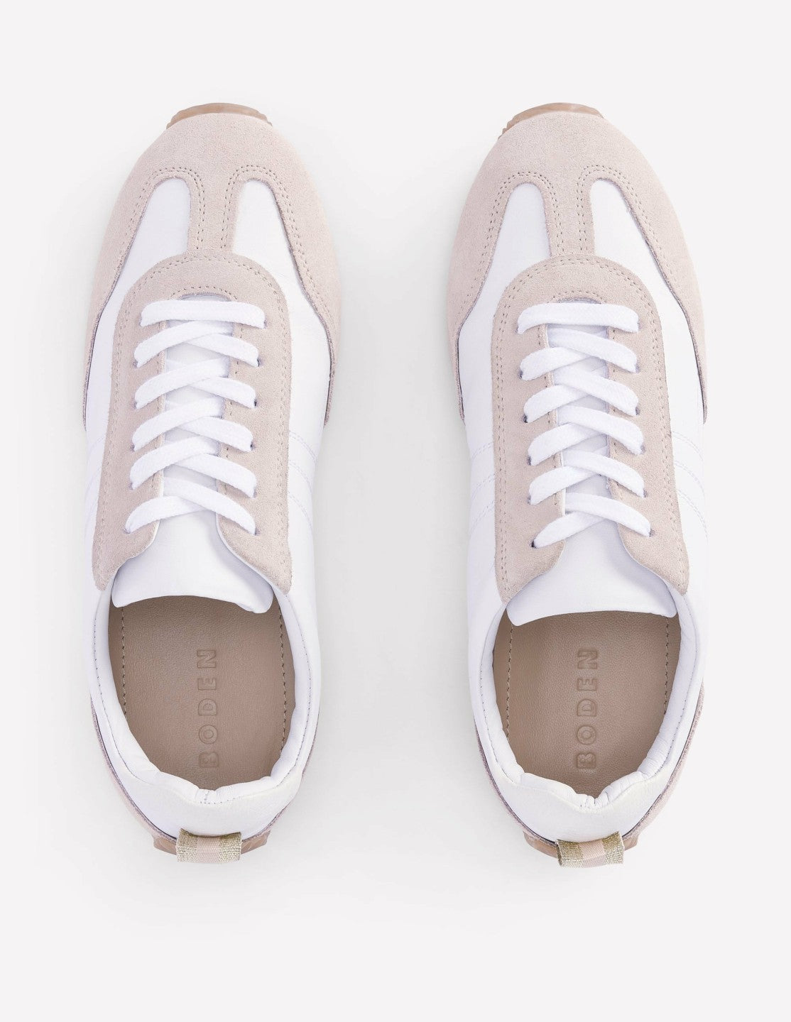 Delphine Slim Sole Trainers-White Mix / Boden Outlet