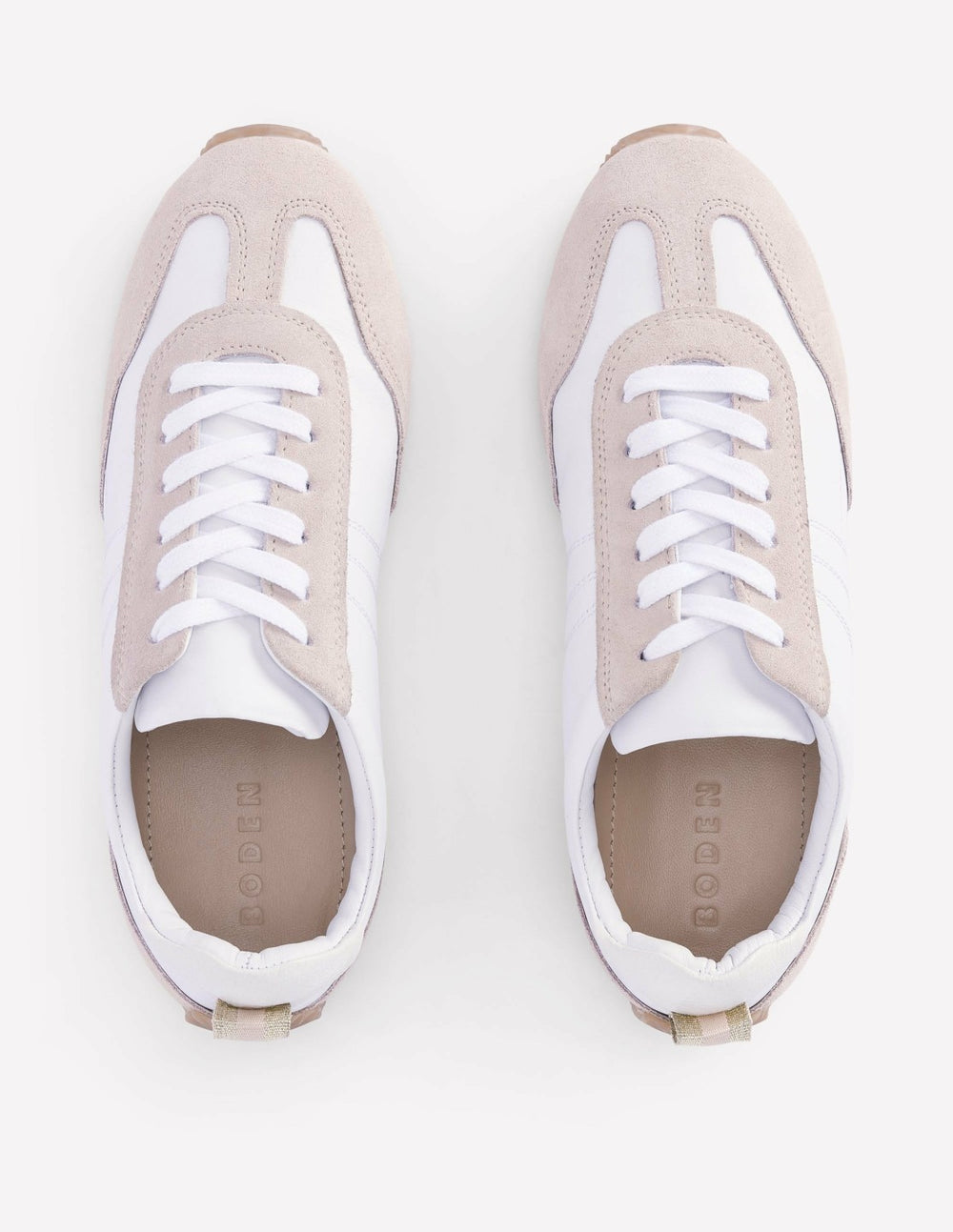 Delphine Slim Sole Trainers-White Mix / Boden Outlet