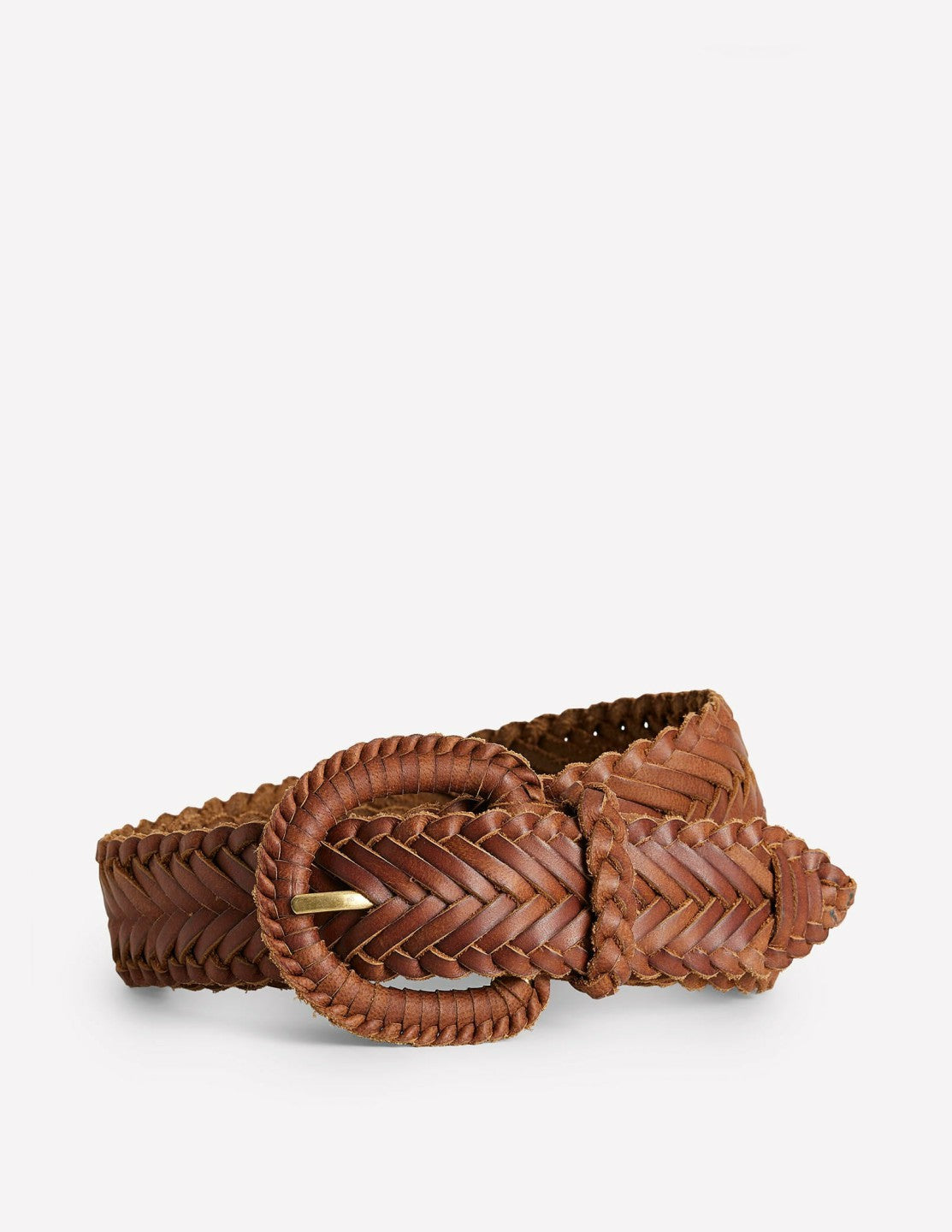 Woven Leather Belt-Tan / Boden us