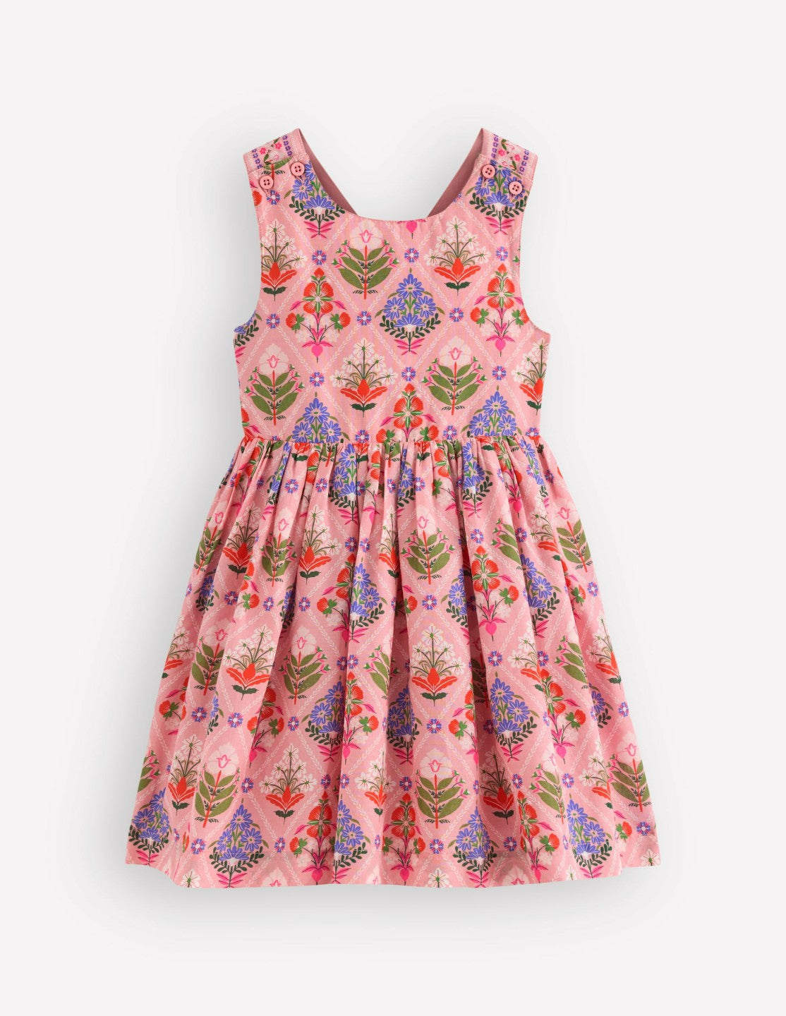 Harper Cross-Back Dress-Multi Diamond Floral / Boden Sale