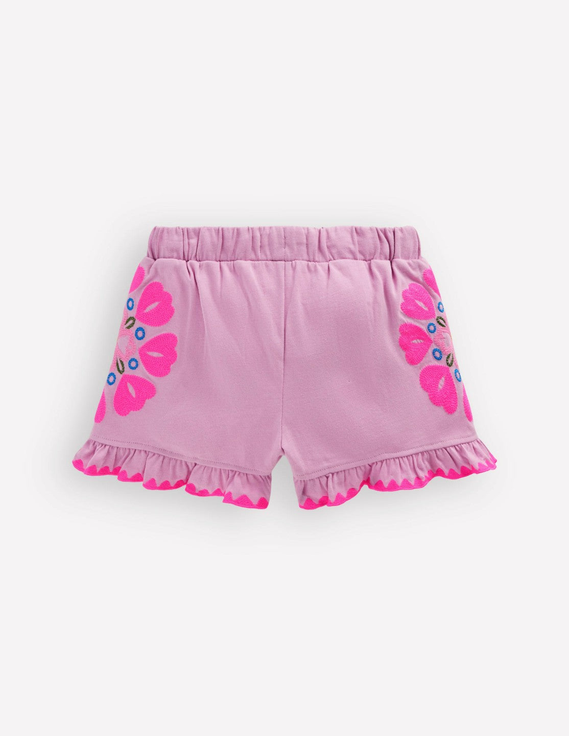 Embroidered Jersey Shorts-Pink Punch Embroidery / Boden On sale