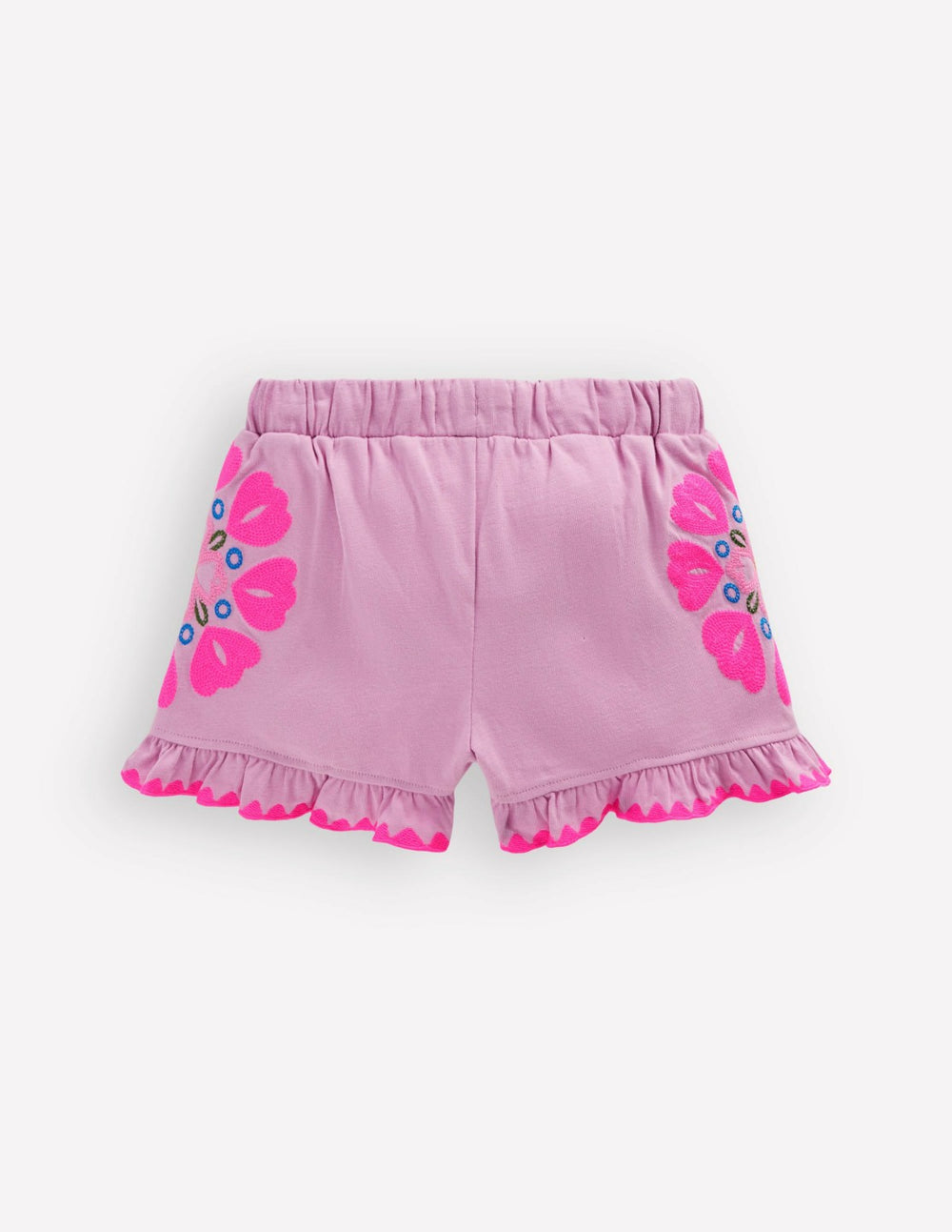 Embroidered Jersey Shorts-Pink Punch Embroidery / Boden On sale