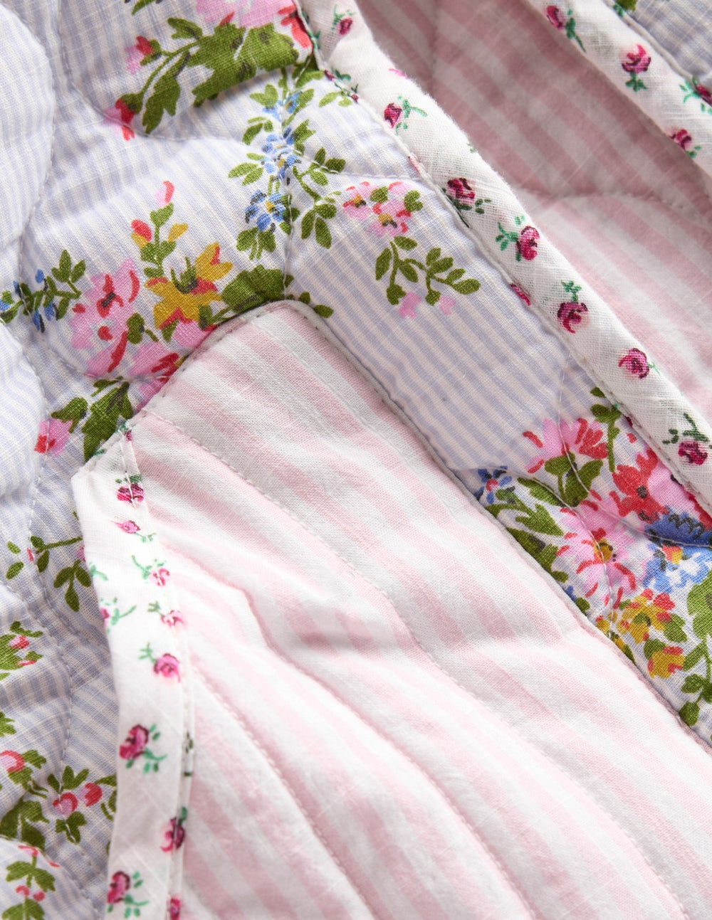 Reversible Quilted Jacket-Floral Hotch Potch / Boden