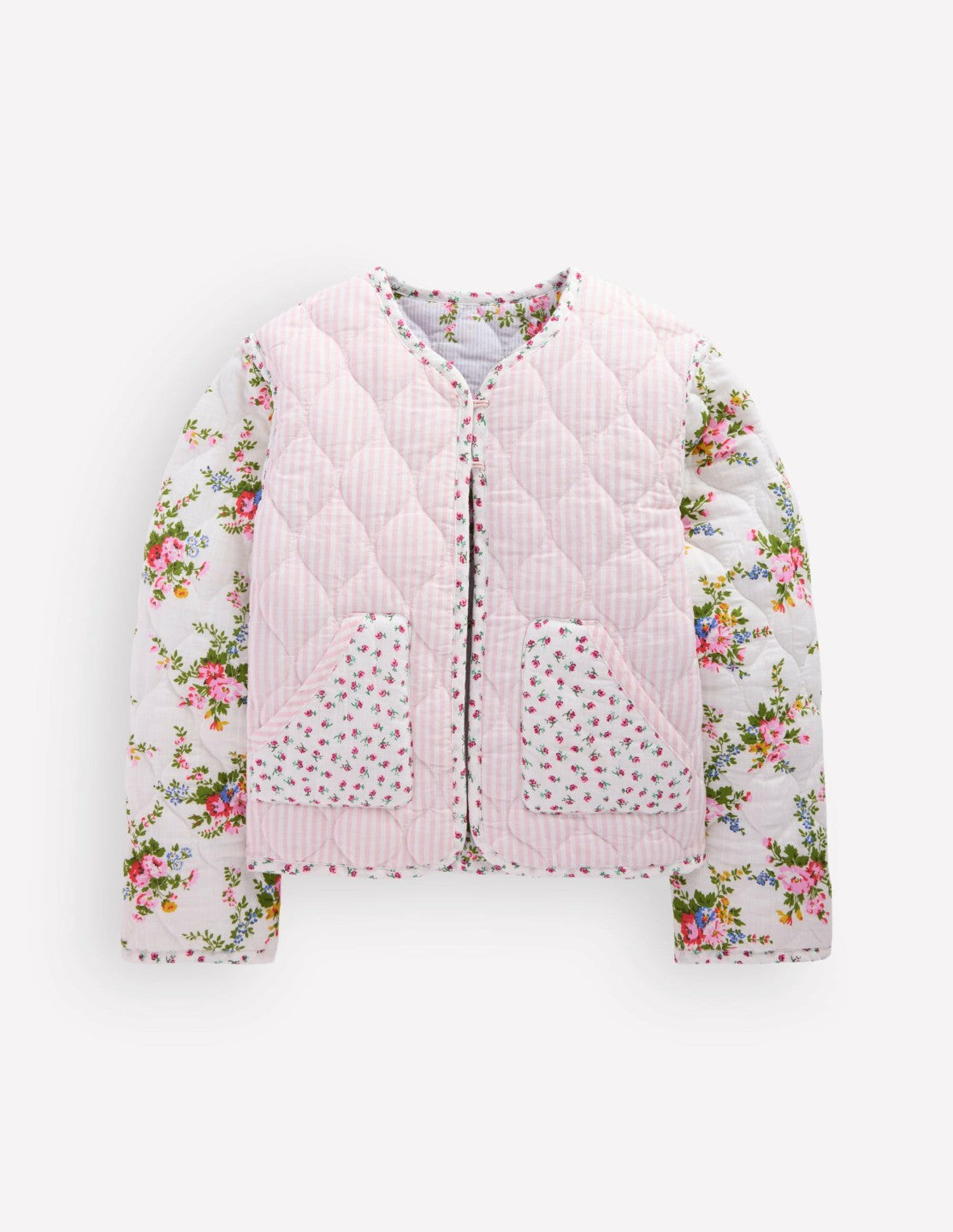 Reversible Quilted Jacket-Floral Hotch Potch / Boden