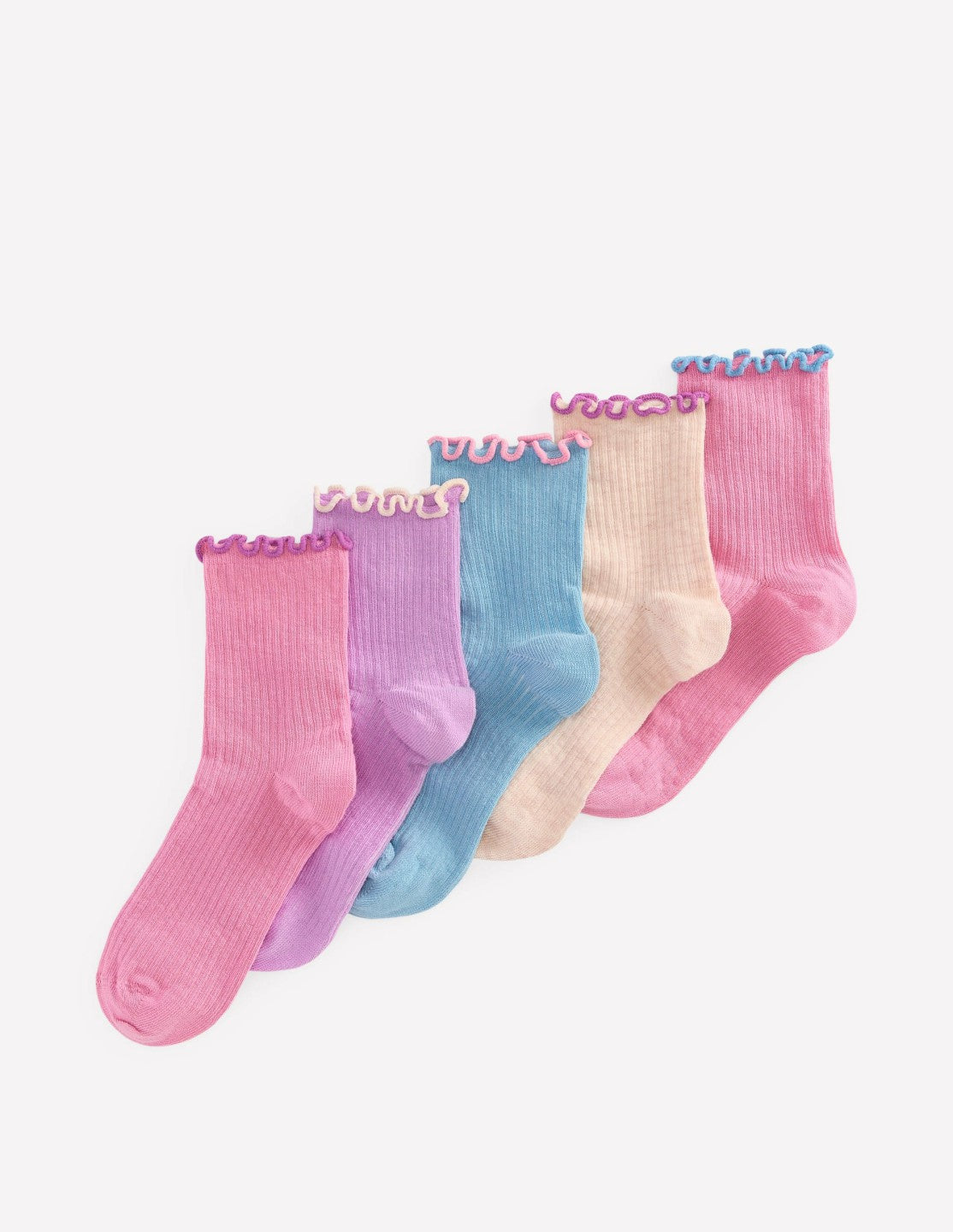 5-pack Frill Socks-Multi spring / Boden us
