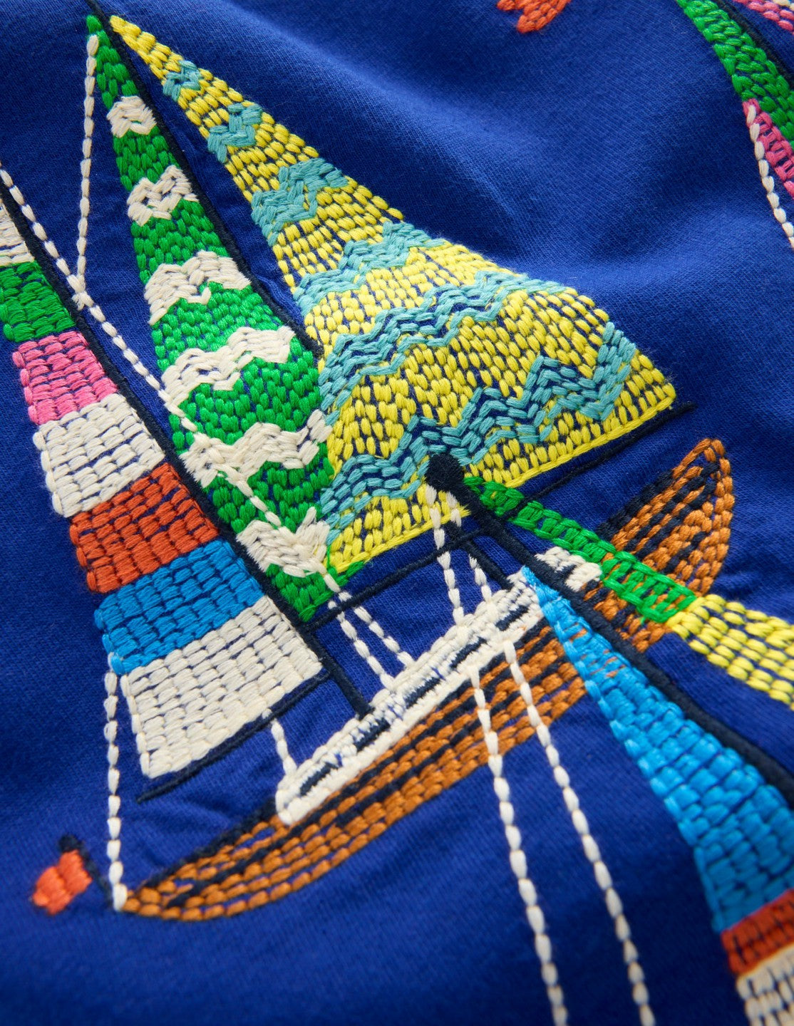 Superstitch T-Shirt-Sapphire Blue Boats / Boden