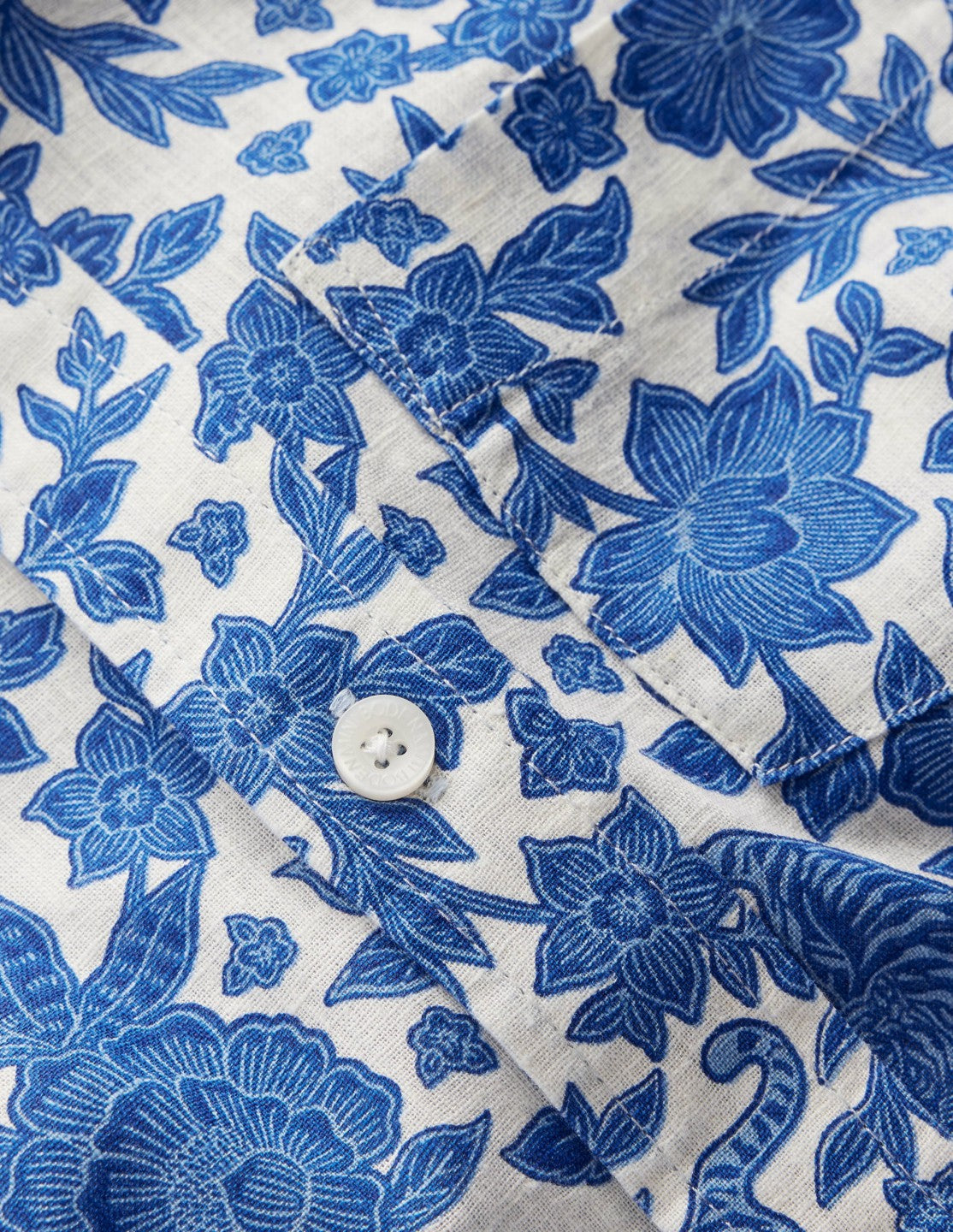 Cotton Linen Shirt-Jungle Woodblock / Boden Sale