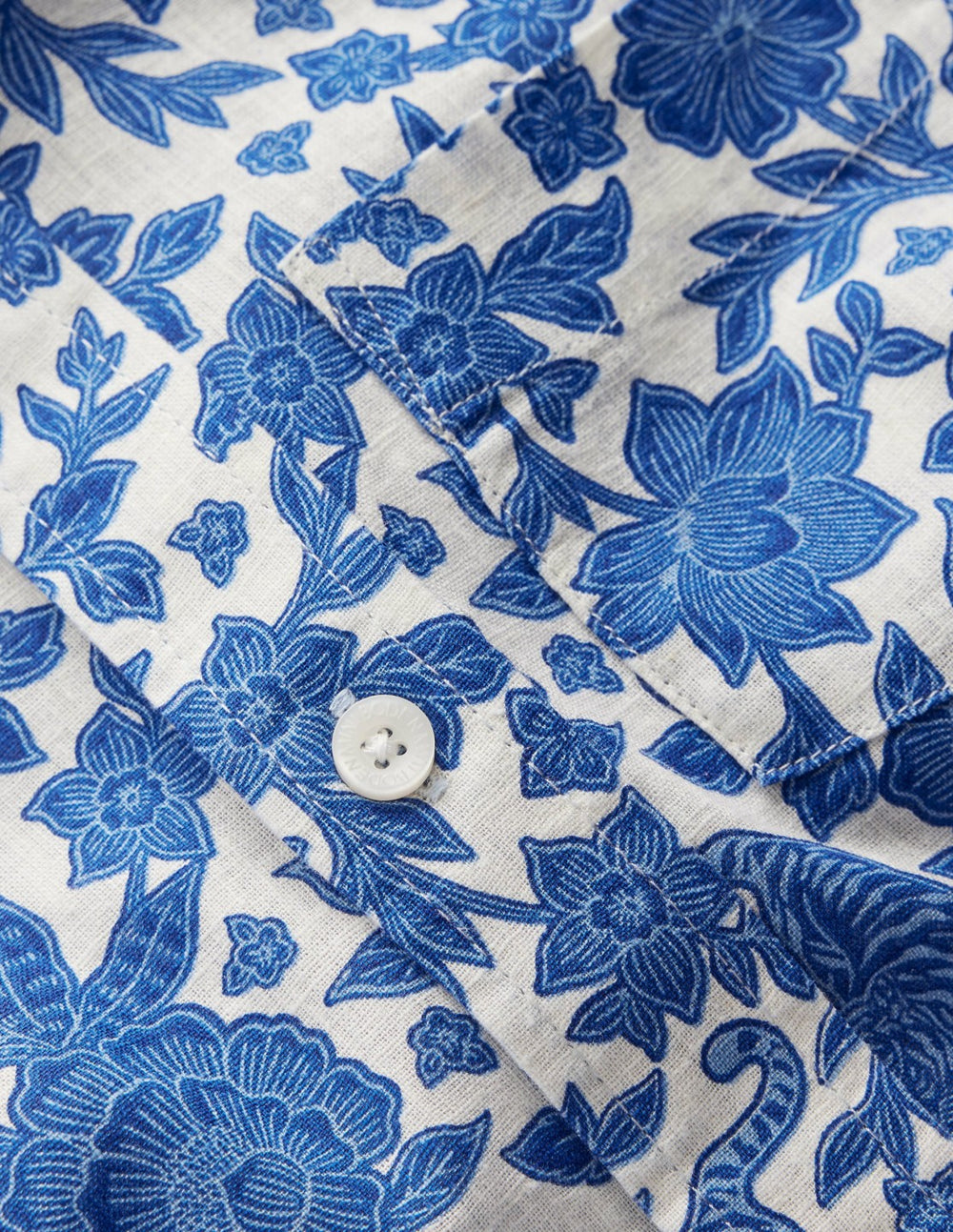 Cotton Linen Shirt-Jungle Woodblock / Boden Sale