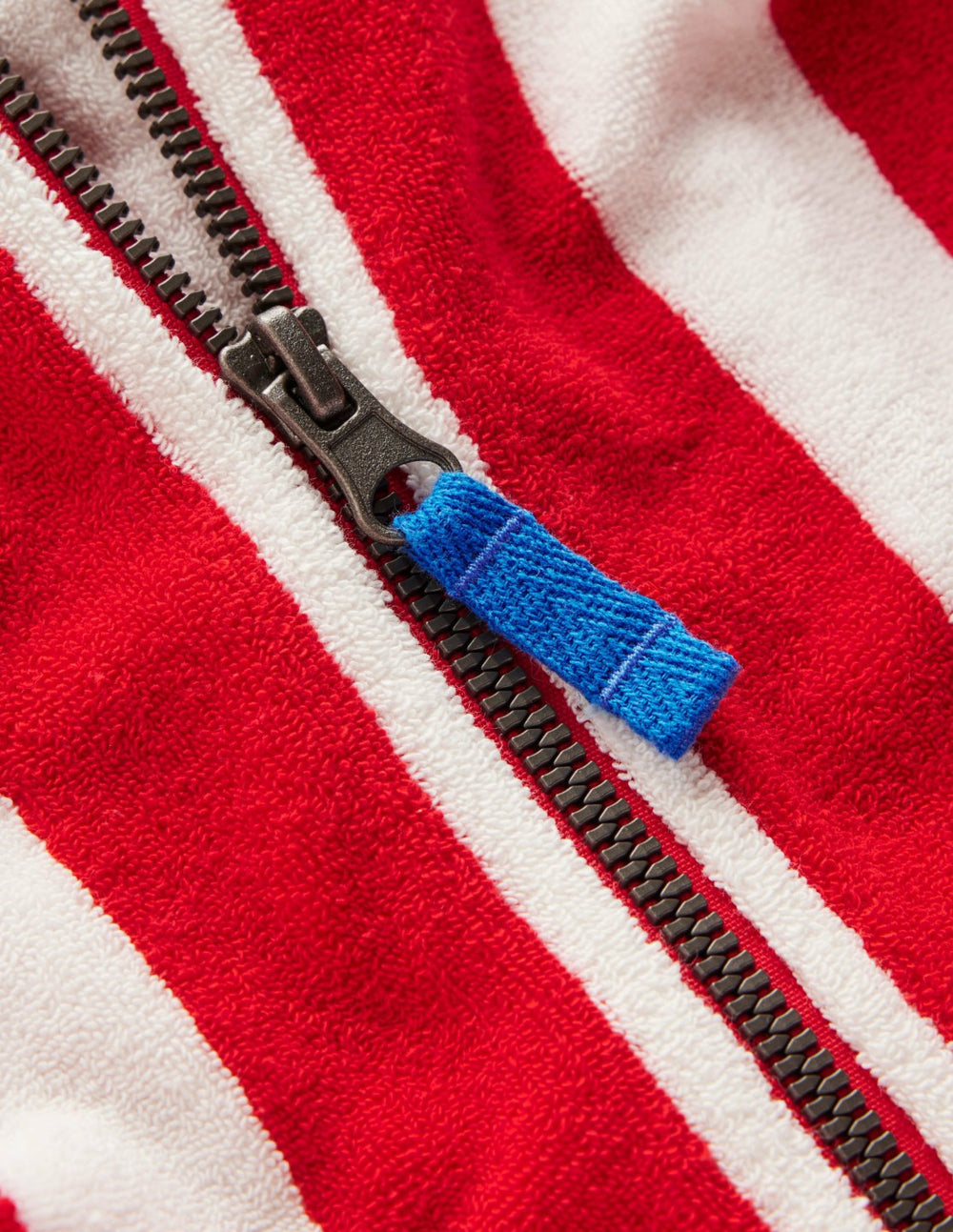Towelling Zip-Up Throw-On-Red Stripe / Boden Online