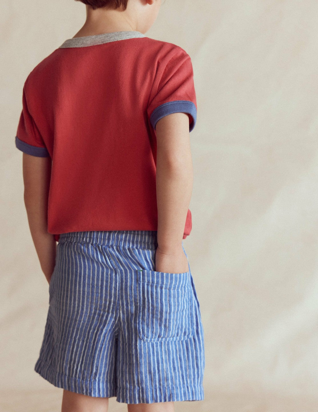 Double Cloth Shorts-Ticking Stripe / Boden Discount