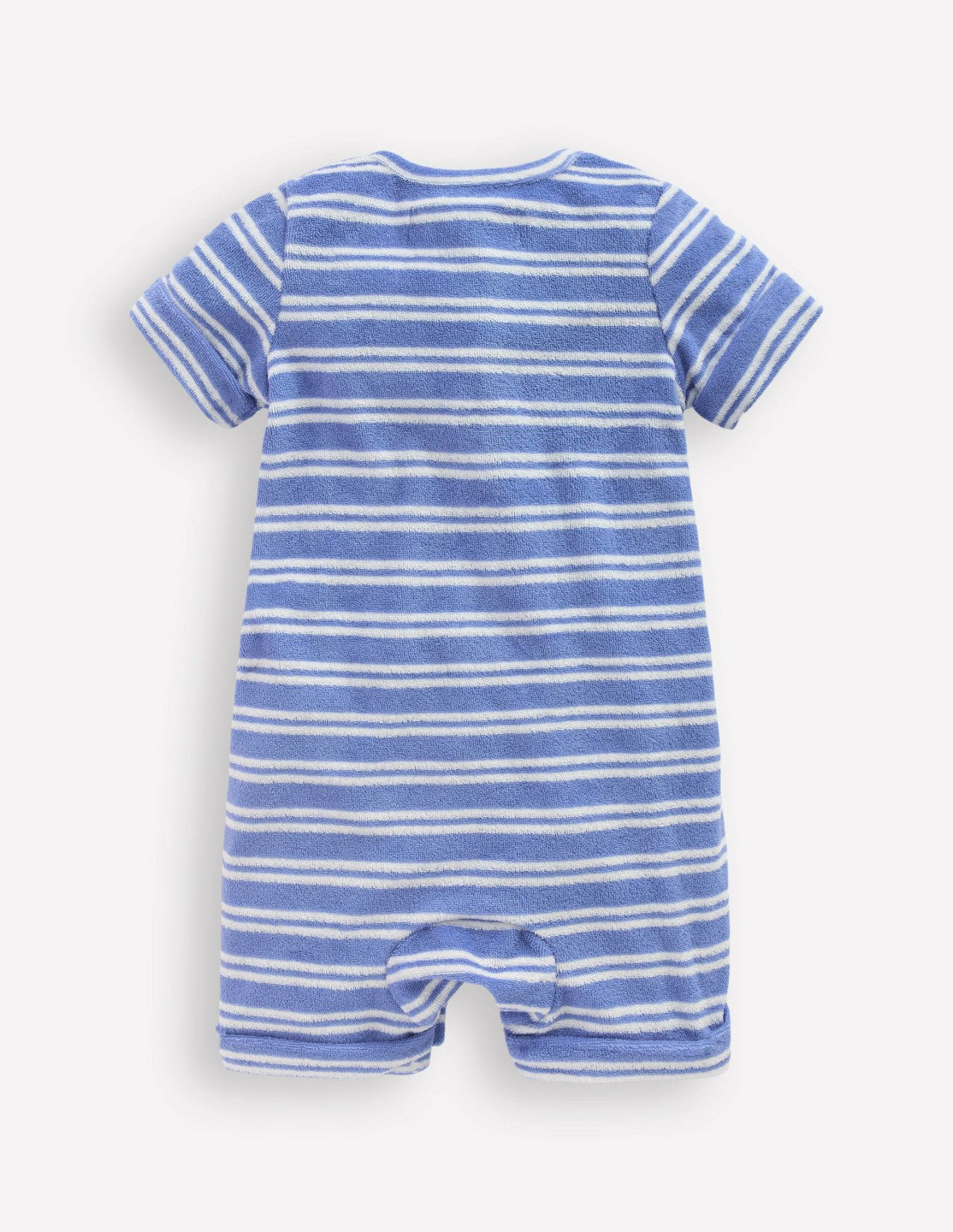 Short Sleeve Towelling Romper-Blue Stripe / Boden us