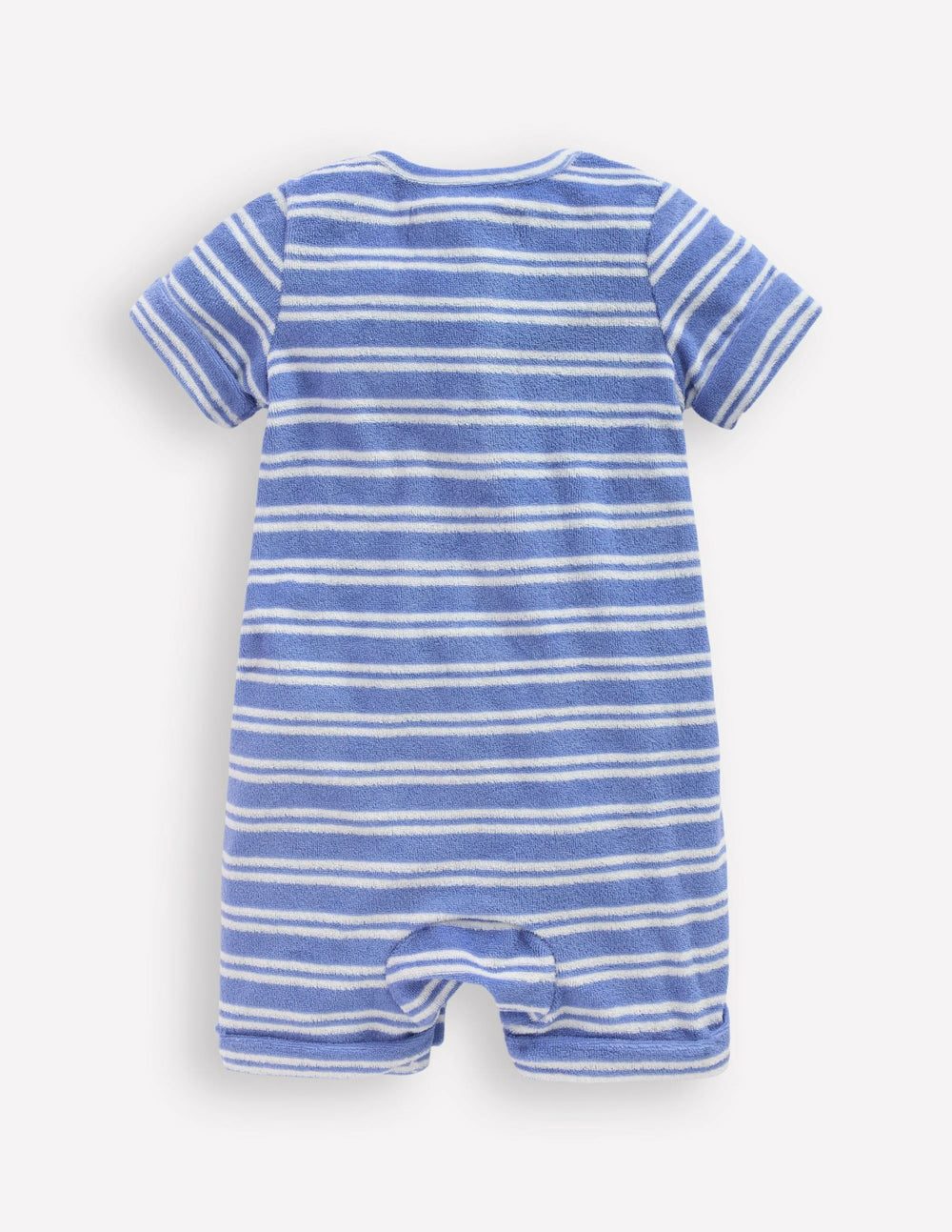 Short Sleeve Towelling Romper-Blue Stripe / Boden us