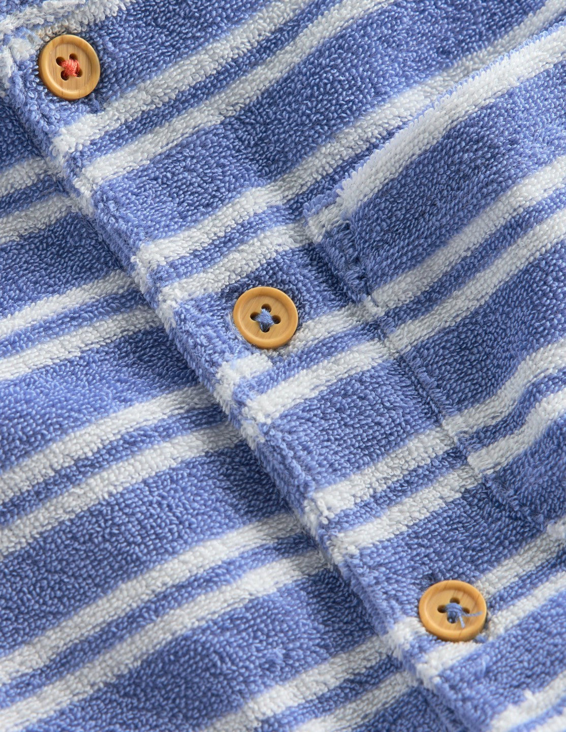 Short Sleeve Towelling Romper-Blue Stripe / Boden us