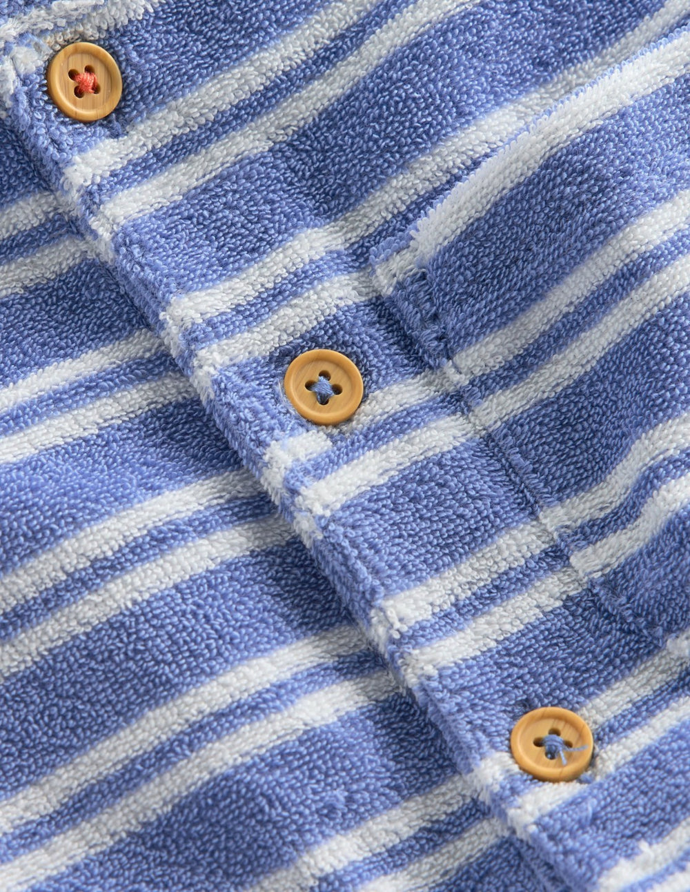 Short Sleeve Towelling Romper-Blue Stripe / Boden us