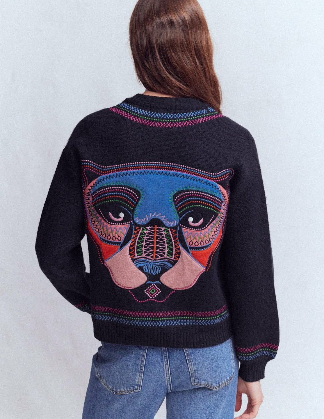 Abi Jacquard Cardigan-Navy, Tiger / Boden Discount