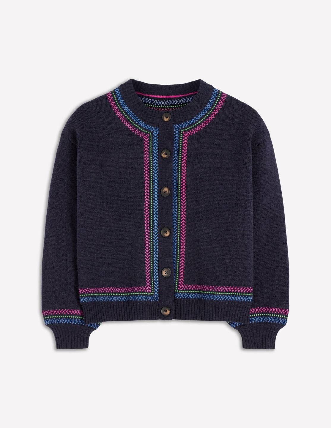 Abi Jacquard Cardigan-Navy, Tiger / Boden Discount