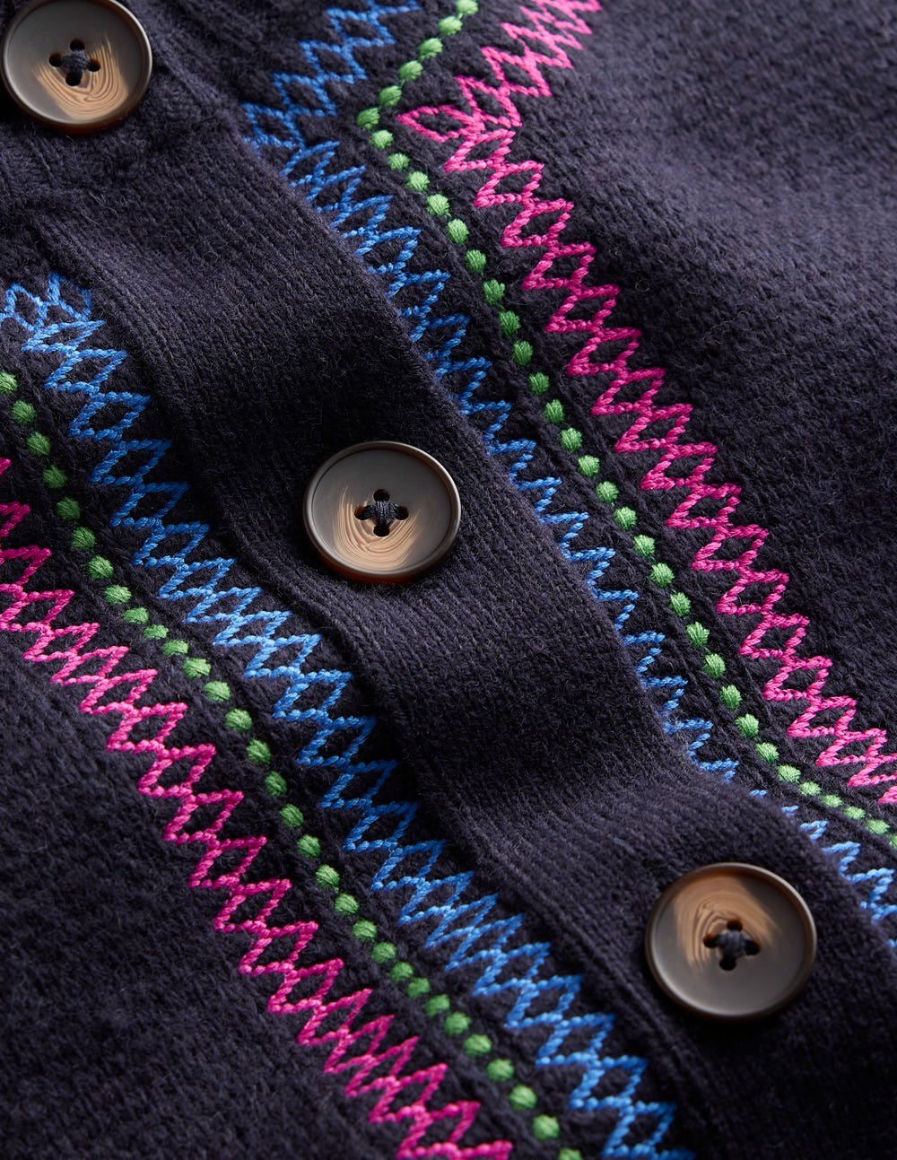 Abi Jacquard Cardigan-Navy, Tiger / Boden Discount