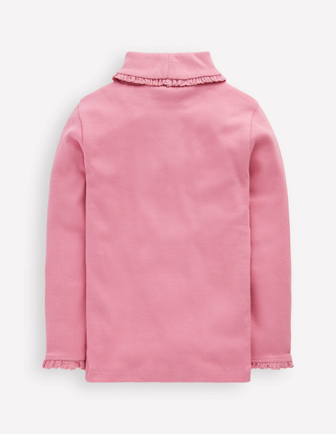 Ribbed Roll Neck Top-Pink Haze / Boden us