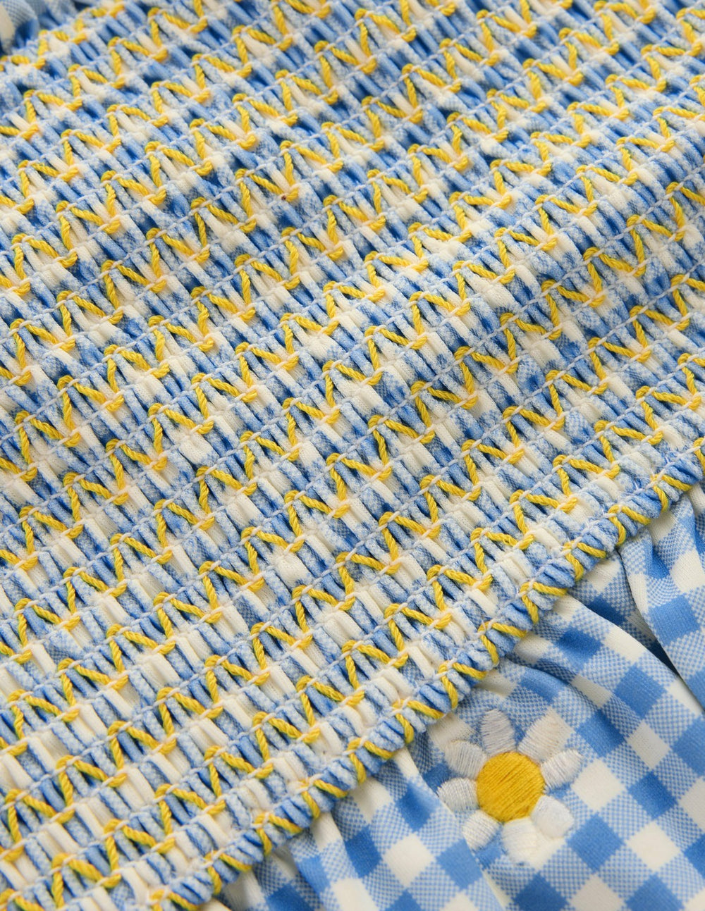 Pretty Peplum Bikini-Smocked Gingham Daisy / Boden Sale