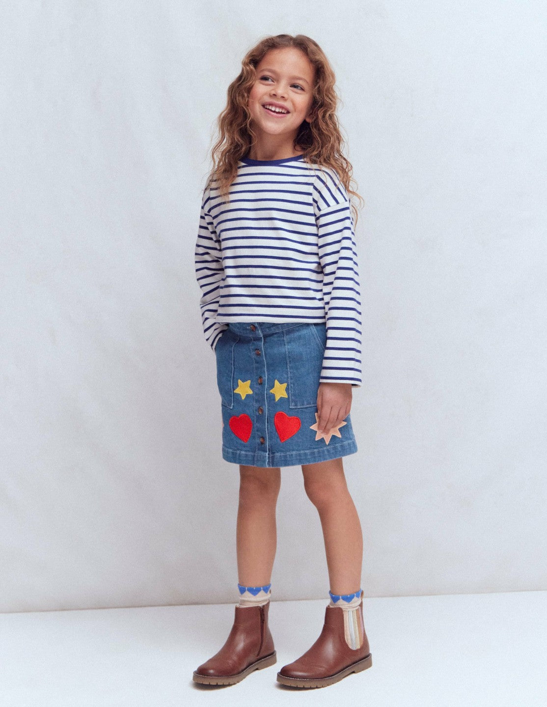A Line Button Through Skirt-Mid Vintage Shapes / Boden Online